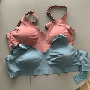 Pink wireless bras